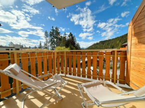 Calm studio with balcony in Crans-Montana